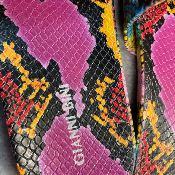 Gianni Bini Multicolor Snake Print Sandals - Picture 2 of 8